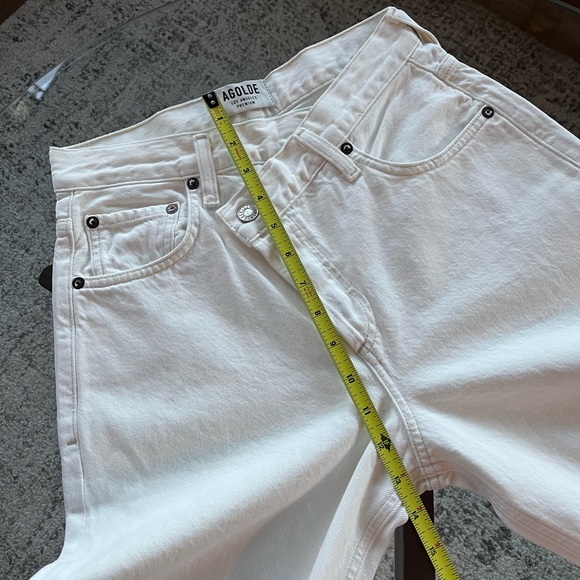 Agolde Sz 24 30" Criss Cross Wide Leg Upsized Jean in Off White Relay - Picture 8 of 14